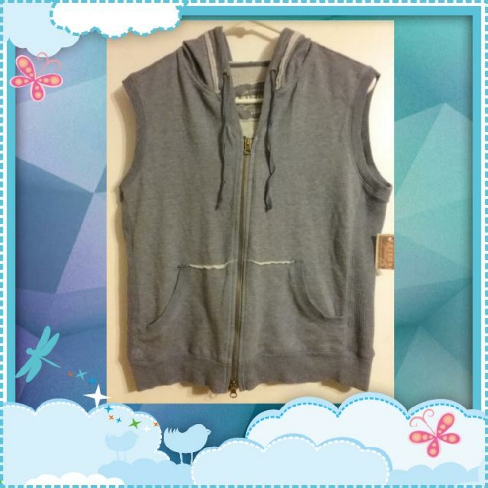 Zip-up Hoodie Vest